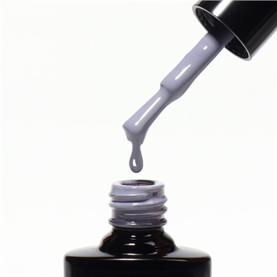 Гель лак для ногтей, однотонный, трехфазный, 8 мл, LED/UV, серый (76)