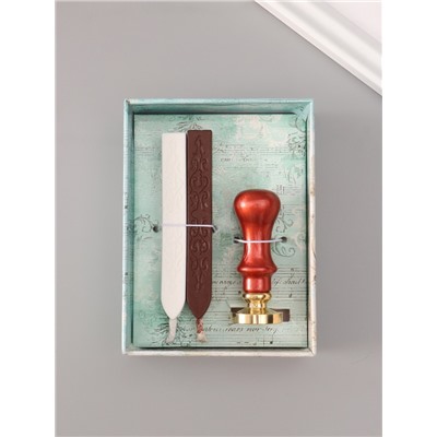 Подарочный набор для сургучной печати «Бобёр», печать, ручка, сургуч, 12.5×10×3.6 см