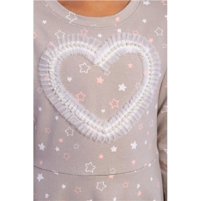 Платье Тиффани длинный рукав детское (Бежевый)