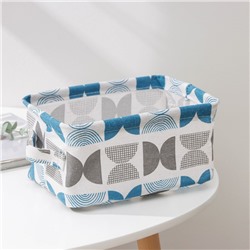 Корзинка для хранения с ручками Доляна «Песок», 23.5×17×12 см, цвет голубой