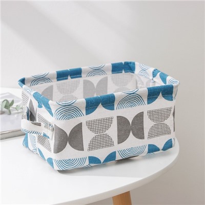 Корзинка для хранения с ручками Доляна «Песок», 23.5×17×12 см, цвет голубой