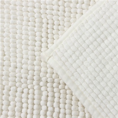 Коврик для дома LaDо́m, букли, плотность 1000 г, 50×80 см, белый