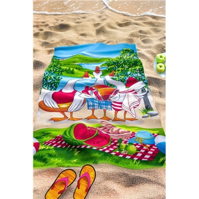 Полотенце банное Веселые гуси (Ассорти)