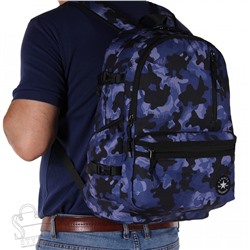 Рюкзак мужской текстильный 199P black blue Sikail