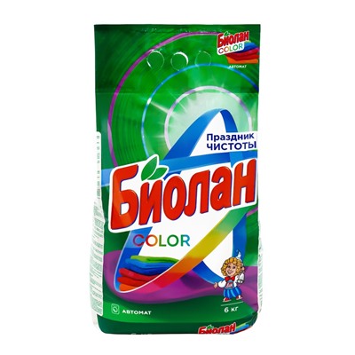 Порошок стиральный "Биолан" Автомат Color, 6000 г