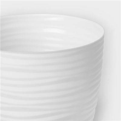 Горшок для цветов с поддоном «Дюна», 1.7 л, пластиковый, белый