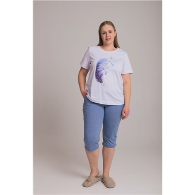 Капри из кулирки в полоску М326018гб