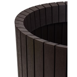 Кашпо для цветов «Шато», 23.5 л, d=38 см, h=29 см, пластиковое, коричневое