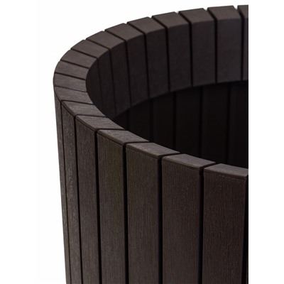 Кашпо для цветов «Шато», 23.5 л, d=38 см, h=29 см, пластиковое, коричневое