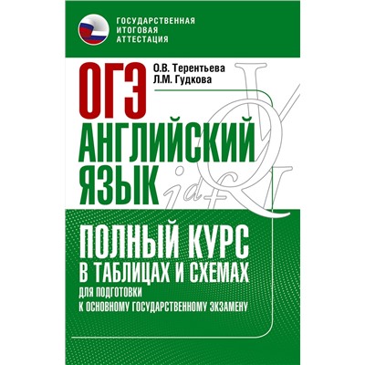 АСТ Терентьева О.В., Гудкова Л.М. "ОГЭ. Английский язык. Полный курс в таблицах и схемах для подготовки к ОГЭ"