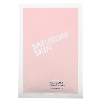 Saturday Skin, Spotlight, осветляющая маска, 5 шт., 25 мл (0,84 жидк. унции)