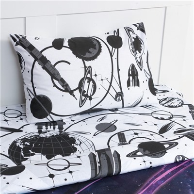 Постельное бельё 1.5-спальное «Этель» Space surfer, бязь