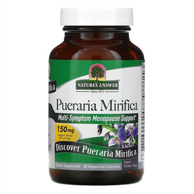 Nature's Answer, Pueraria Mirifica, 100 mg, 60 Vegetarian Capsules