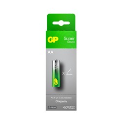 Батарейка алкалиновая GP Super, AA, LR6-40BOX, 1.5В, набор, 40 шт