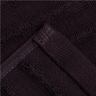 Полотенце махровое «Этель» Waves, 70×130 см, хлопок 100%, тёмно-серое