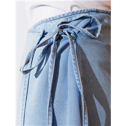 Юбка миди на запах А-силуэта из джинсового лиоцелла