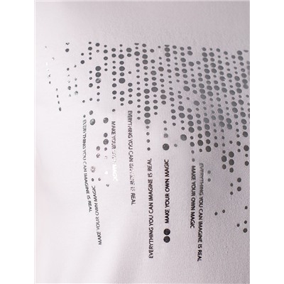 Нарядная футболка с принтом из премиального хлопка с эластаном