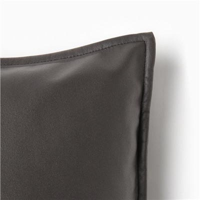 Наволочка декоративная «Этель», 45×45 см, кожзам, чёрная
