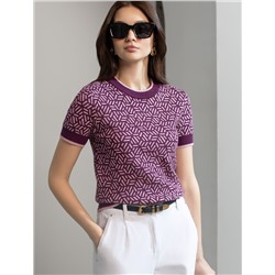 Джемпер жаккардовой вязки с кашемиром