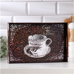 Поднос с ручками Breakfast, деревянный, 30×20×4.5 см