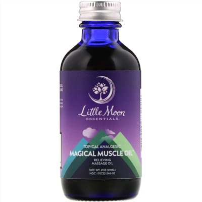 Little Moon Essentials, Magical Muscle Oil, Relieving Massage Oil, 2 oz (59 ml)