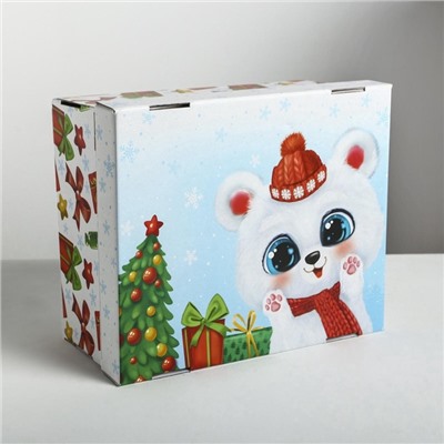 Коробка подарочная новогодняя складная «Радости и веселья», 31×25.5×16 см, Новый год