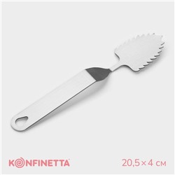 Лопатка кондитерская KONFINETTA, 20.5×4 см, рабочая часть 6×4 см, серебристая