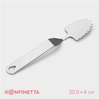 Лопатка кондитерская KONFINETTA, 20.5×4 см, рабочая часть 6×4 см, серебристая