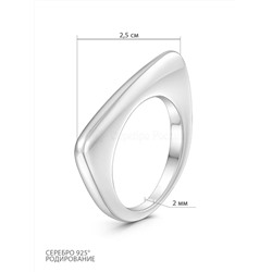 Серьги из серебра родированные 925 пробы С50136