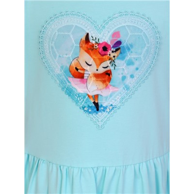 Платье Лисица кор. рукав