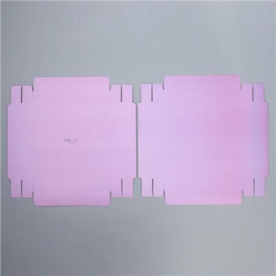 Коробка подарочная для цветов с вазой и пластиковыми окнами складная, упаковка, «Лаванда», 23×30×23 см