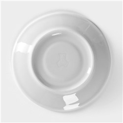 Кофейная пара Добрушский завод «Бельё», 2 предмета: чашка 100 мл, блюдце d=11.5 см, фарфор, белая