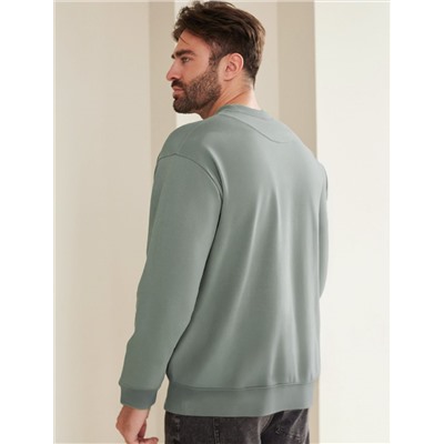 Джемпер из тонкого премиального футера с эластаном