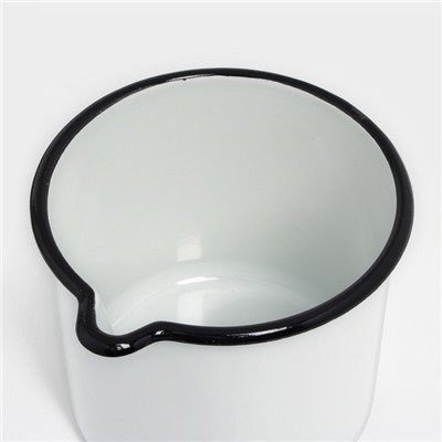 УЦЕНКА Кружка, 1 л, с носиком и крышкой, без деколи, цвет белый