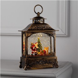 Светодиодная фигура «Дед Мороз с подарками» 18×26×8 см, пластик, батарейки ААх3 (не в комплекте), USB, свечение тёплое белое