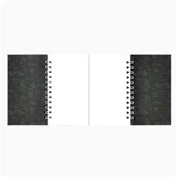Блокнот двойной, на гребне, мягкая обложка, размер 15×12см, 48 листов «Настоящему СУПЕР ГЕРОЮ»
