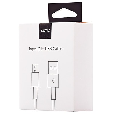 Кабель USB - Type-C Activ Clean Line (повр. уп.)  100см 1,5A  (black)