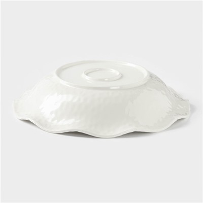 Тарелка обеденная «Воздушность», 1.1 л, d=28 см, керамика, белая