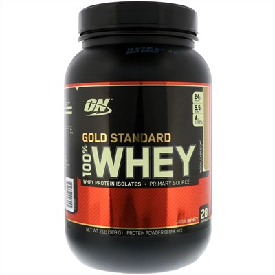 Optimum Nutrition, Gold Standard, 100% сыворотка, со вкусом мокка и капучино, 909 г (2 фунта)