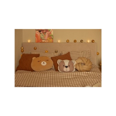 Гирлянда «Нить» 5 м с насадками «Клубки кремовые», IP20, прозрачная нить, 20 LED, свечение тёплое белое, 220 В