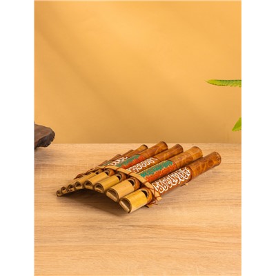 Сувенирный музыкальный инструмент «Флейта Пана», 11×20×3 см, бамбук