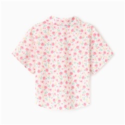 Рубашка для девочки KAFTAN «Цветы», размер 34 (122-128 см), розовая