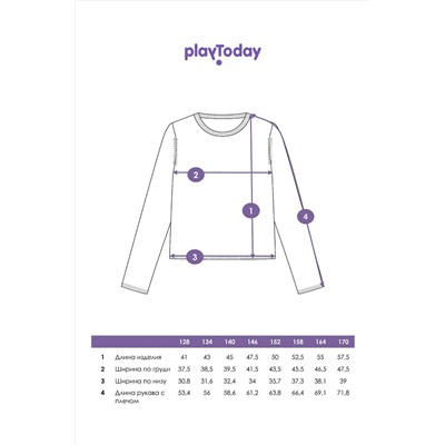 Джемпер трикотажный для девочек PLAYTODAY, 1226831