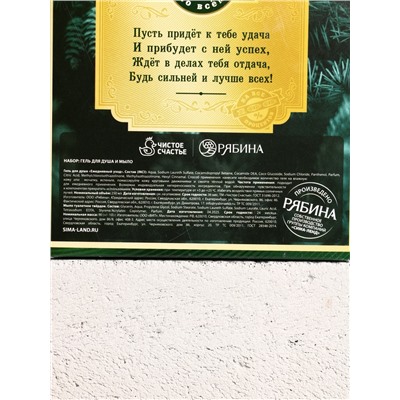 Подарочный набор «Замечательный мужик», гель для душа водка 250 мл и мыло для рук, Чистое счастье