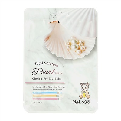 Dr.MeLoSo Тканевая маска для лица с экстрактом жемчуга / Total Solution Pearl Mask, 25 г