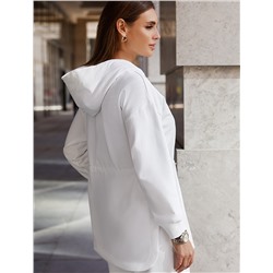 Парка с золотистой фурнитурой из тонкого эластичного футера