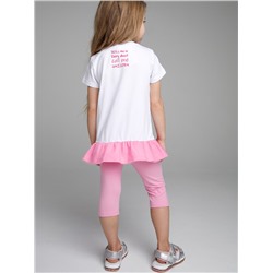 Комплект трикотажный для девочек: фуфайка (футболка), бриджи