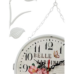 УЦЕНКА Часы настенные интерьерные «Птичка на ветке», двусторонние, на подвесе, d=23 см, от батареек 2хАА