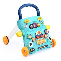 Игровой центр-Каталка "Забавная прогулка" голубые, в коробке