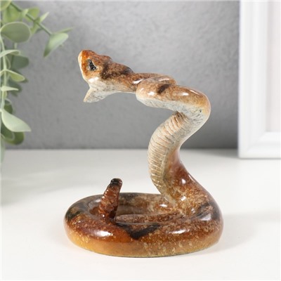 Фигурка полистоун лак «Гремучая змея», 9.8×9.2×10.5 см